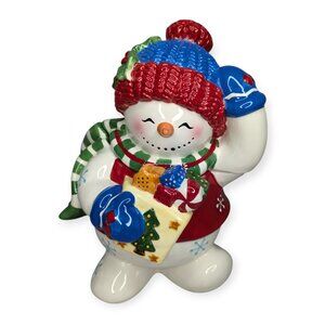 Studio Nova Festive Frosty 11.5" Ceramic Cookie Jar Christmas Winter Collection